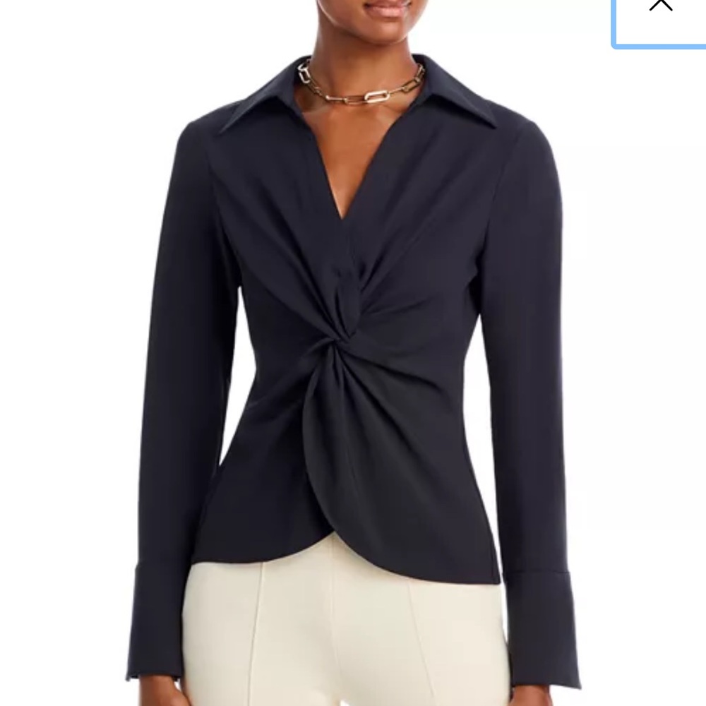 Elegant Black Twist-Front Top